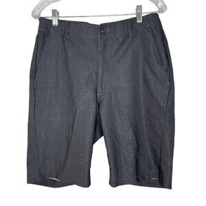Pebble Beach Men's Size 32 Gray Micro Check Stretch Golf Shorts Performance 9"